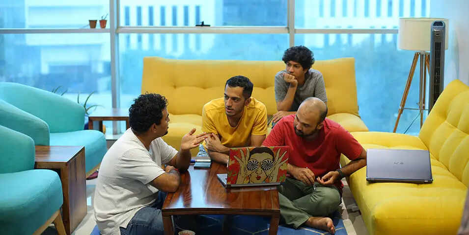The Sparkt team at work in the studio