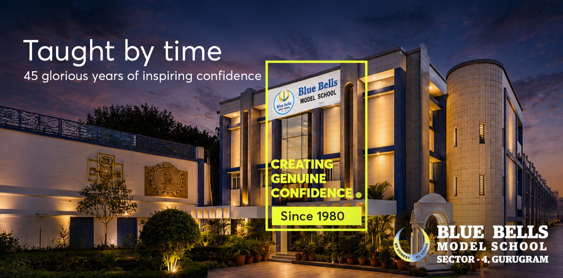 Blue Bells Model School hoarding: creating genuine confidence
