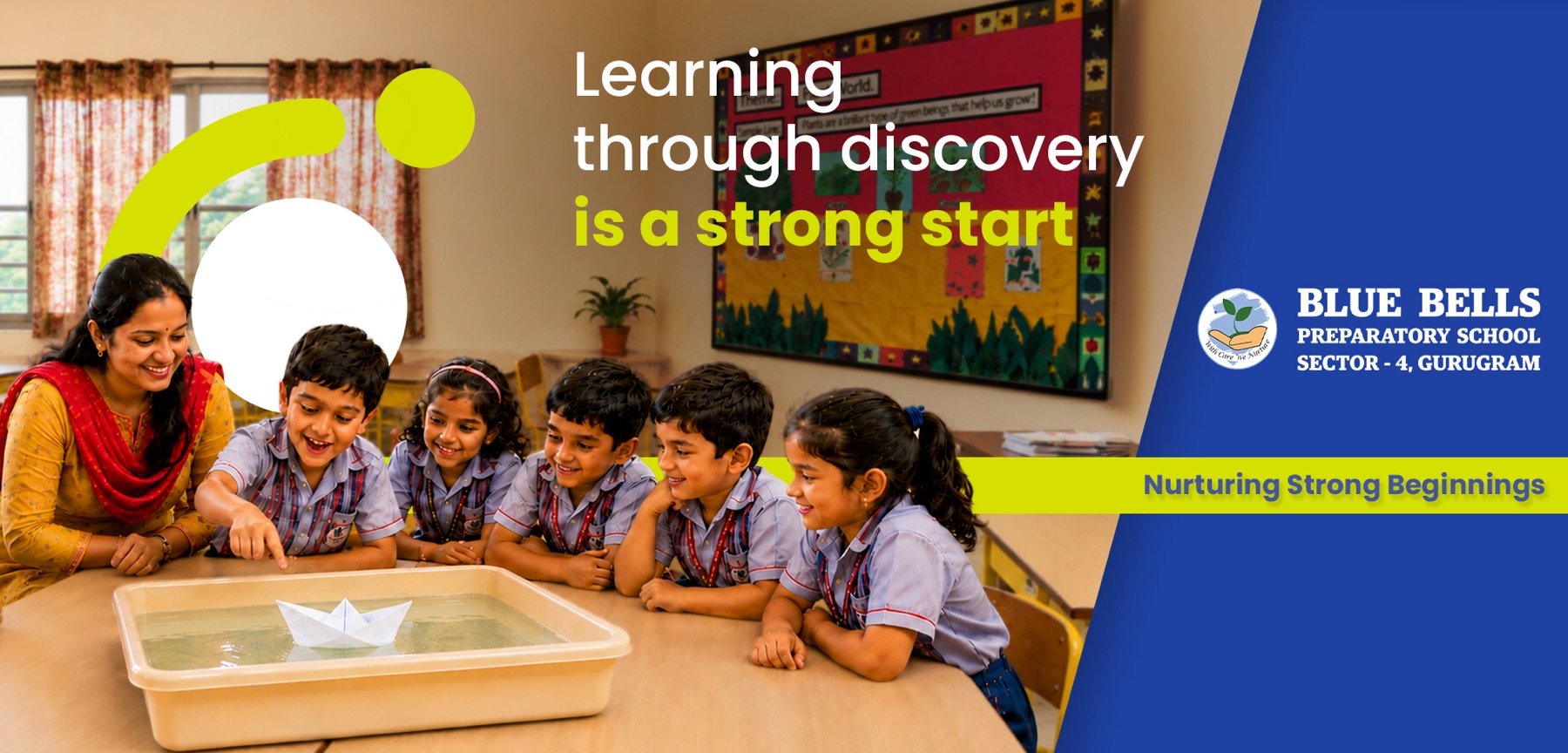 Blue Bells Preparatory School hoarding on academics