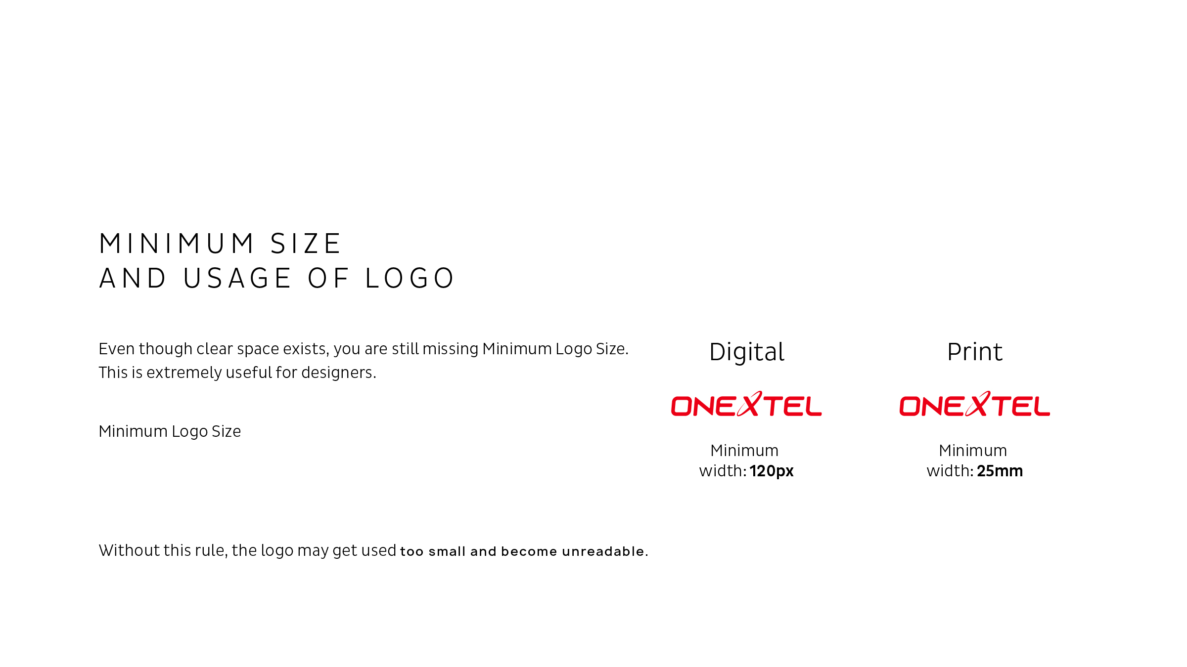 Logo system - OneXtel visual system (3 of 5).