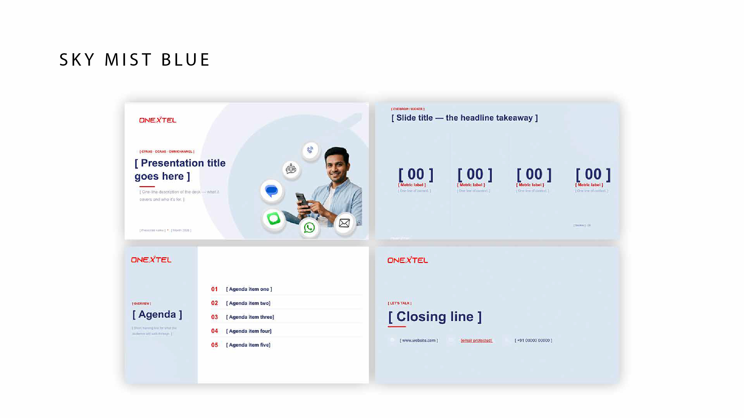 Presentation templates - OneXtel visual system (1 of 2).