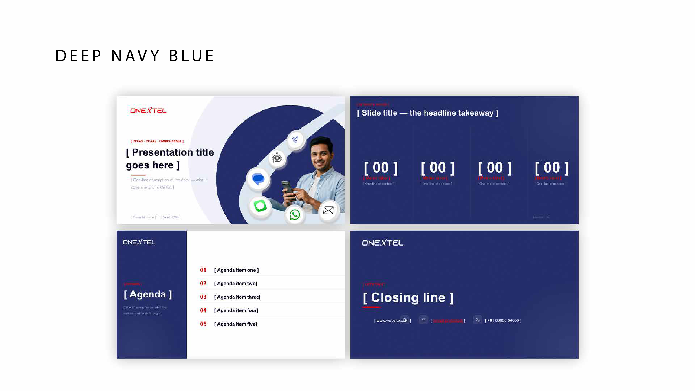 Presentation templates - OneXtel visual system (2 of 2).