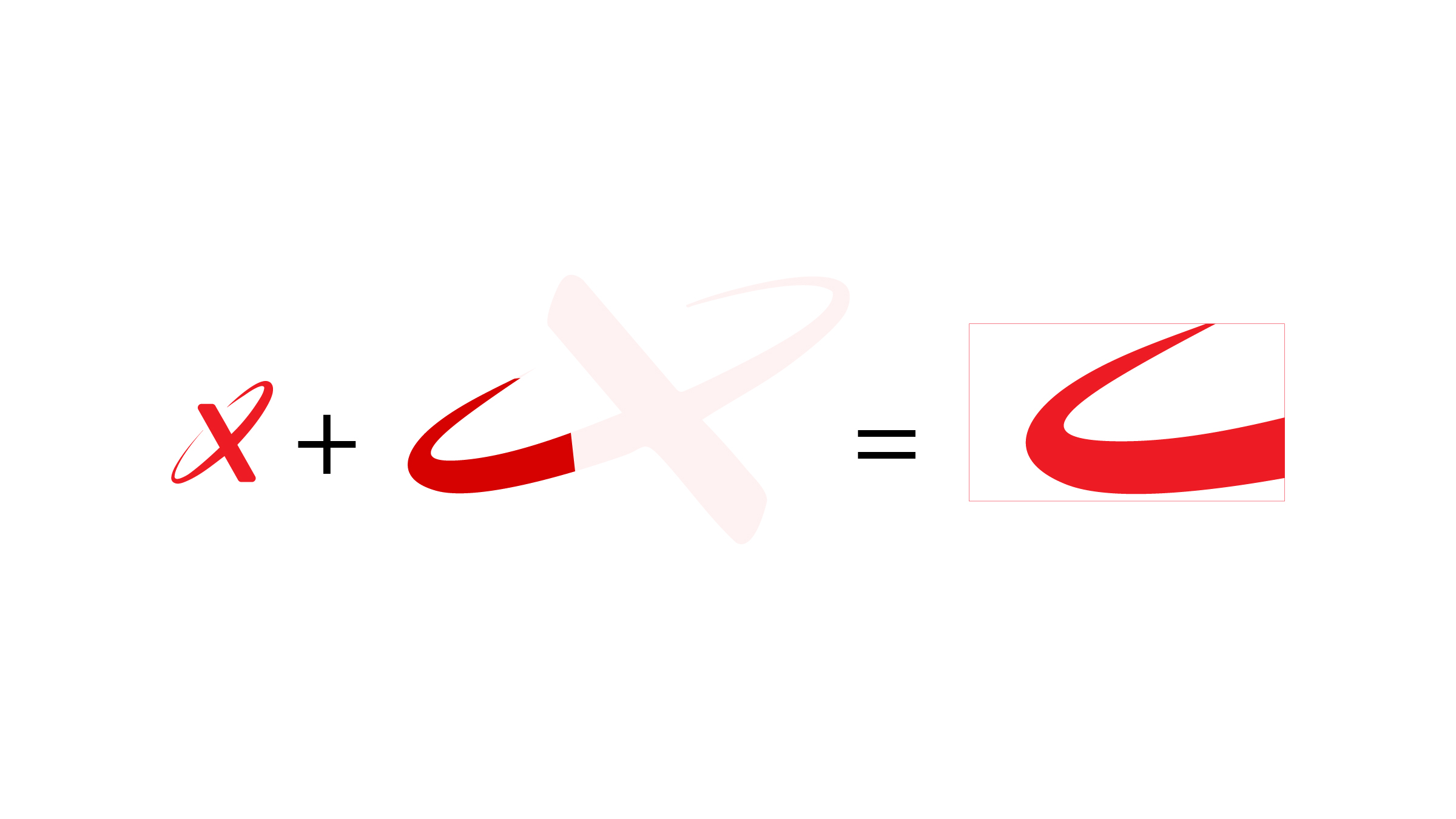 Red swirl - OneXtel visual system (1 of 3).