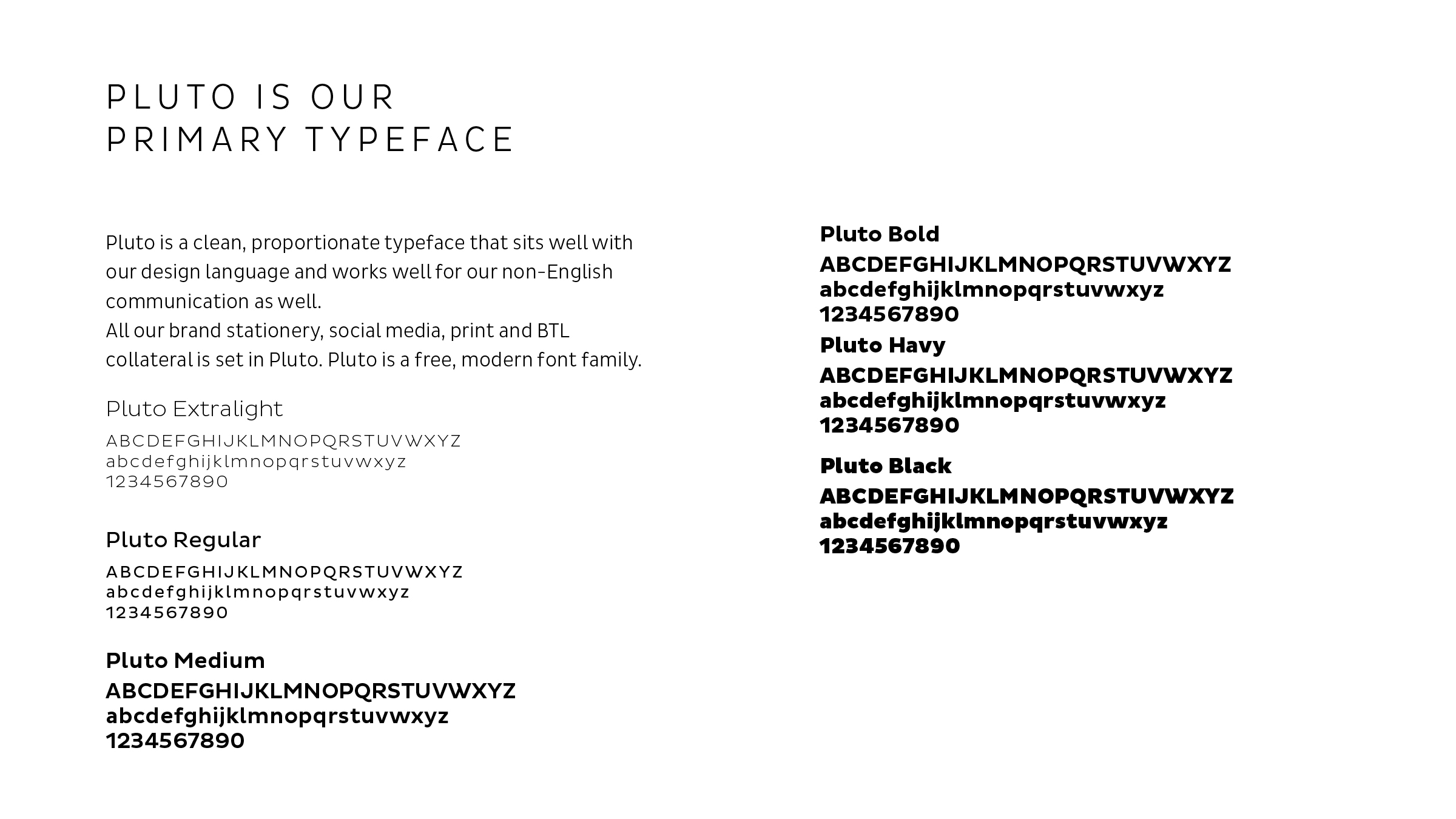Typography - OneXtel visual system (1 of 4).