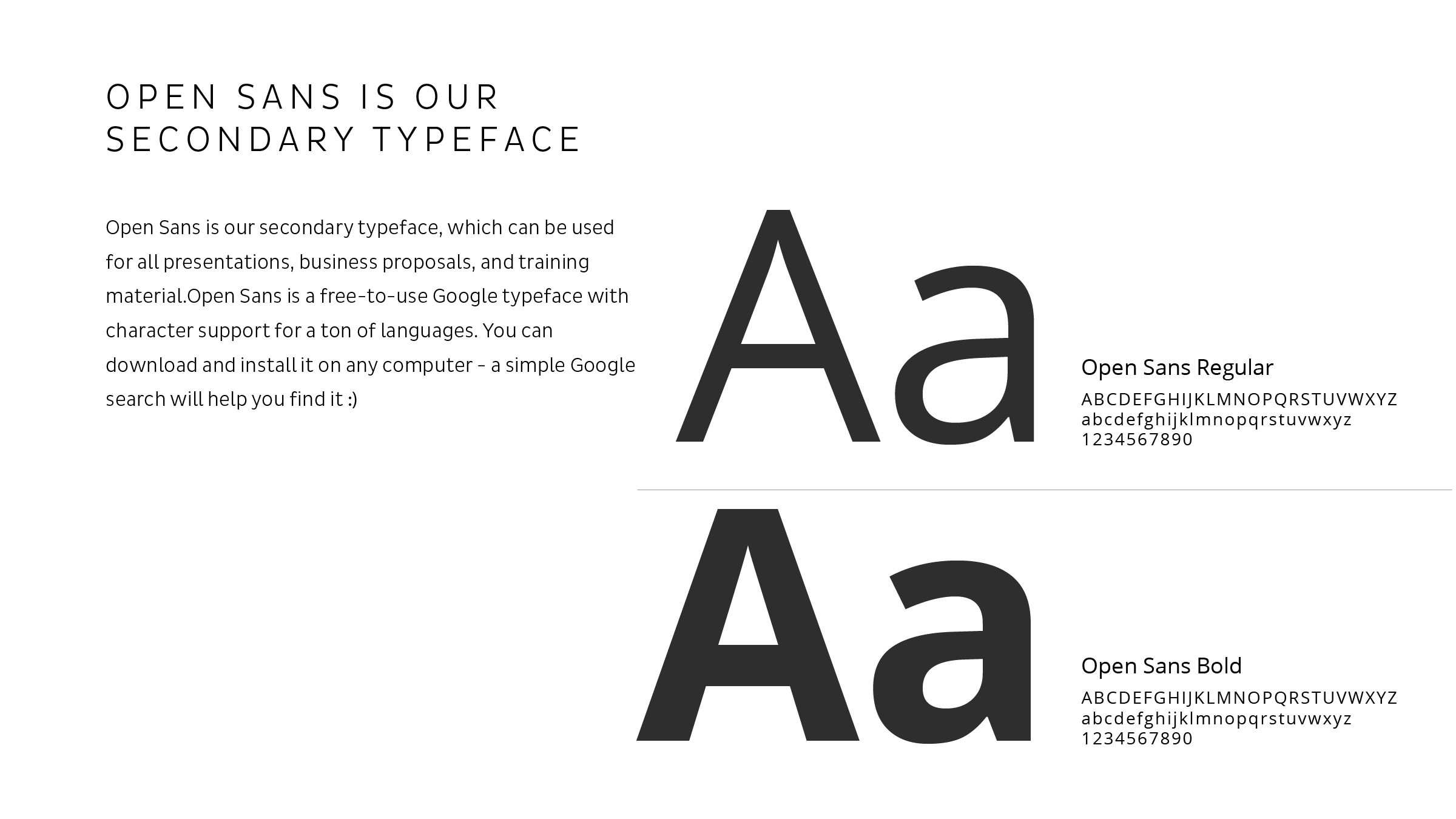Typography - OneXtel visual system (2 of 4).