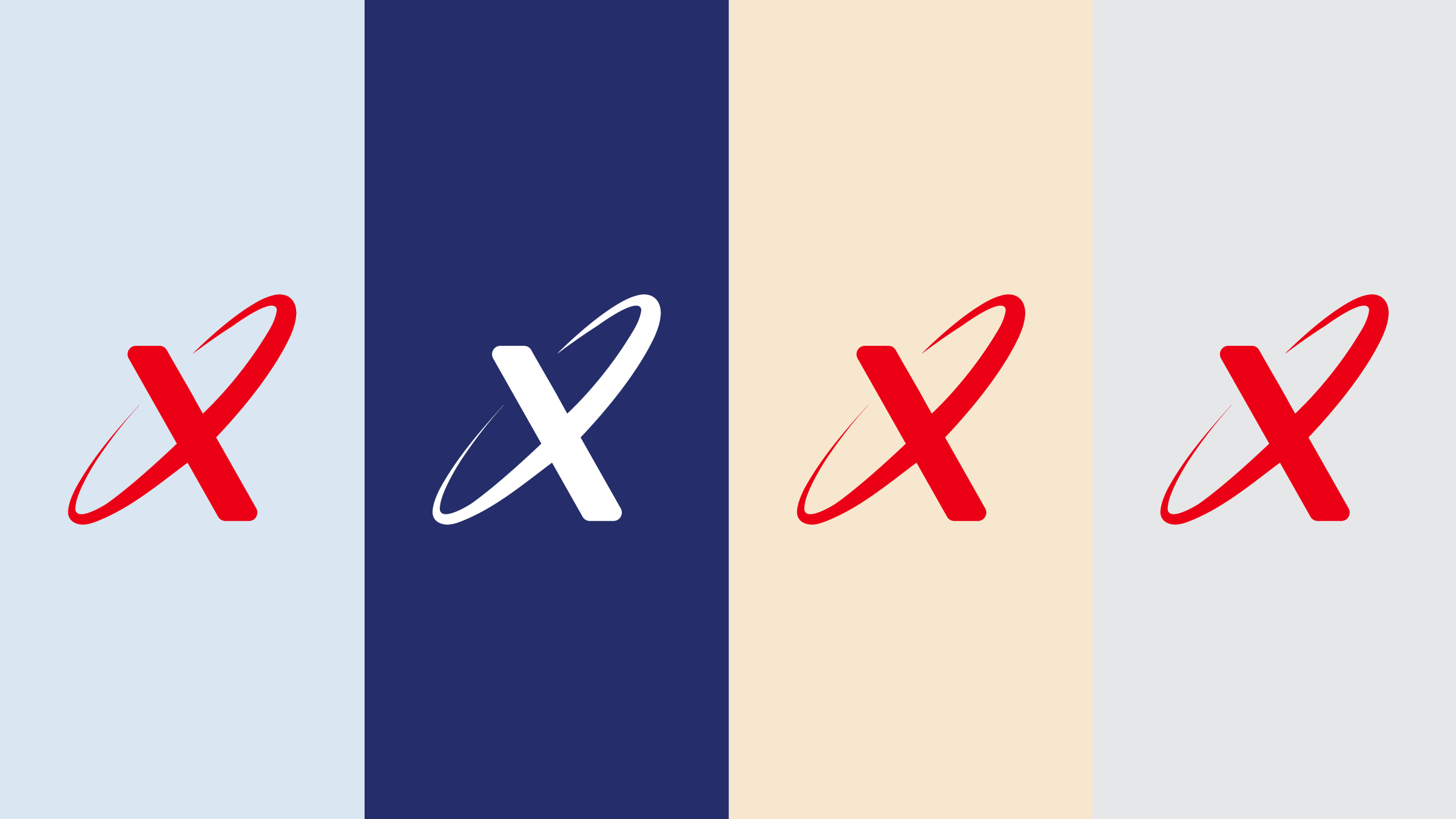 X-mark usage - OneXtel visual system (3 of 4).