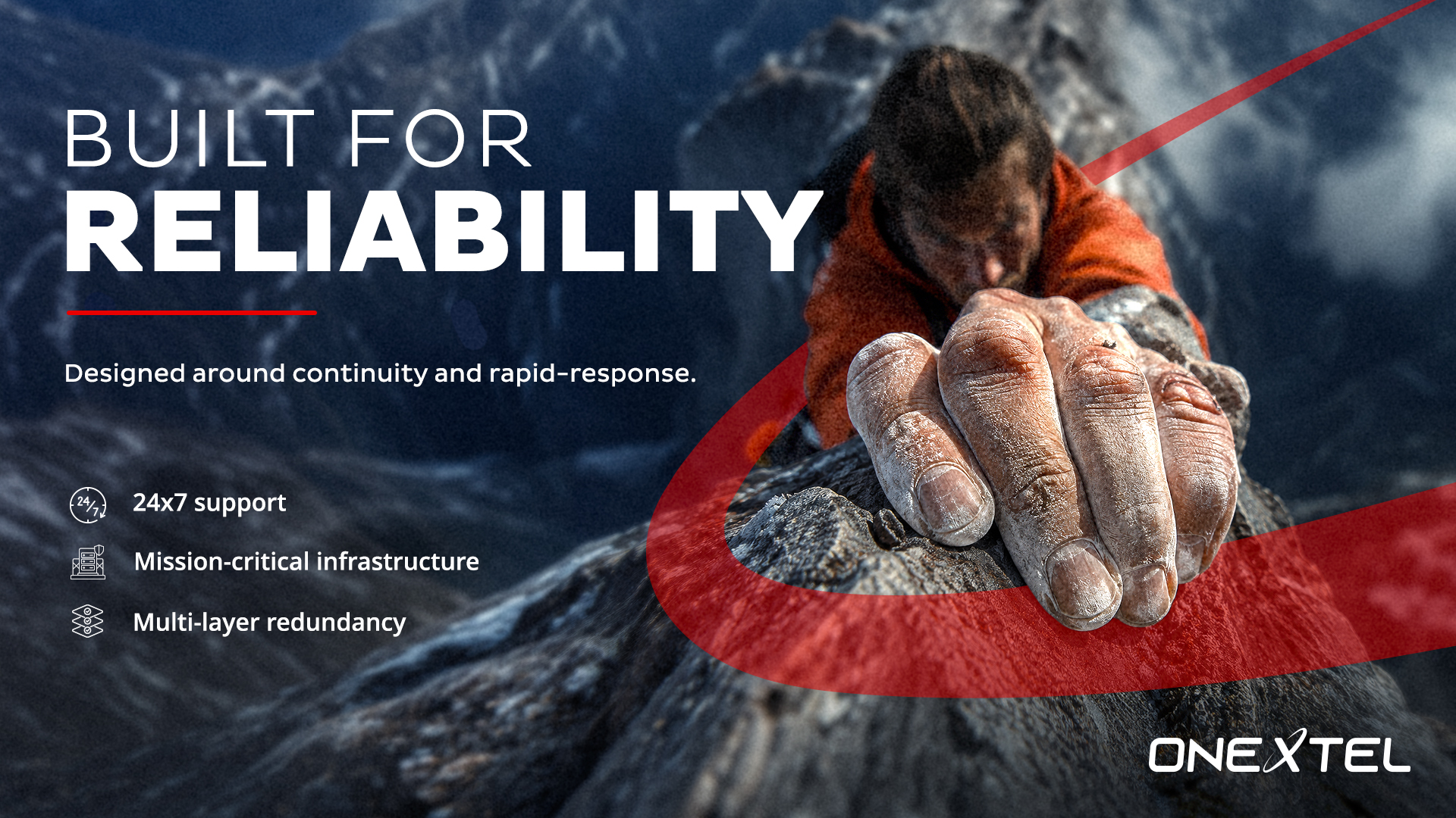 Built for Reliability key visual - designed around continuity and rapid response.